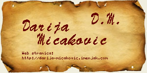 Darija Micaković vizit kartica